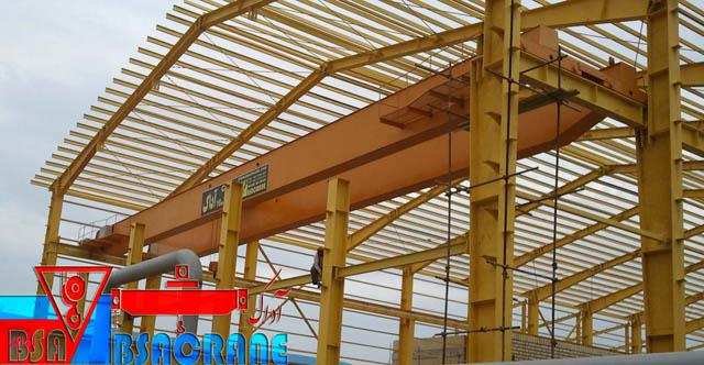 جرثقیل سقفی دوپل كالسكه دار دو بالابر اصلی وكمكی 16+3 تن پروژه پتروشیمی اروند